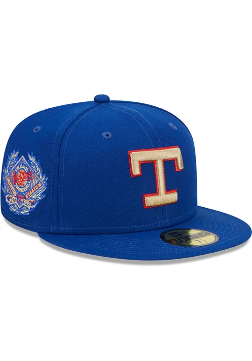 New Era 59FIFTY Texas Rangers Laurel Side Patch Fitted Hat