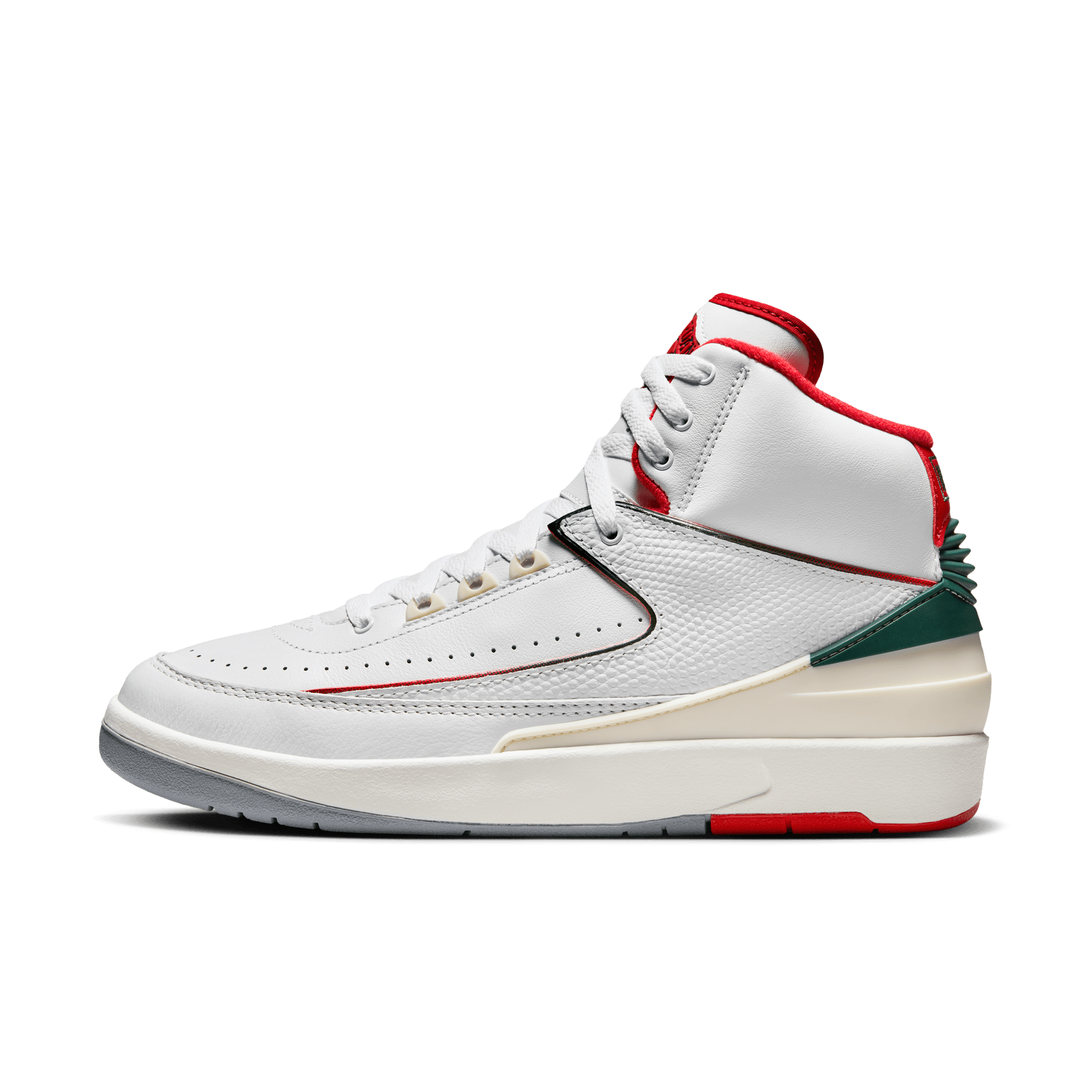 Air Jordan 2 Retro White Fire Red Fir Sail 11 15