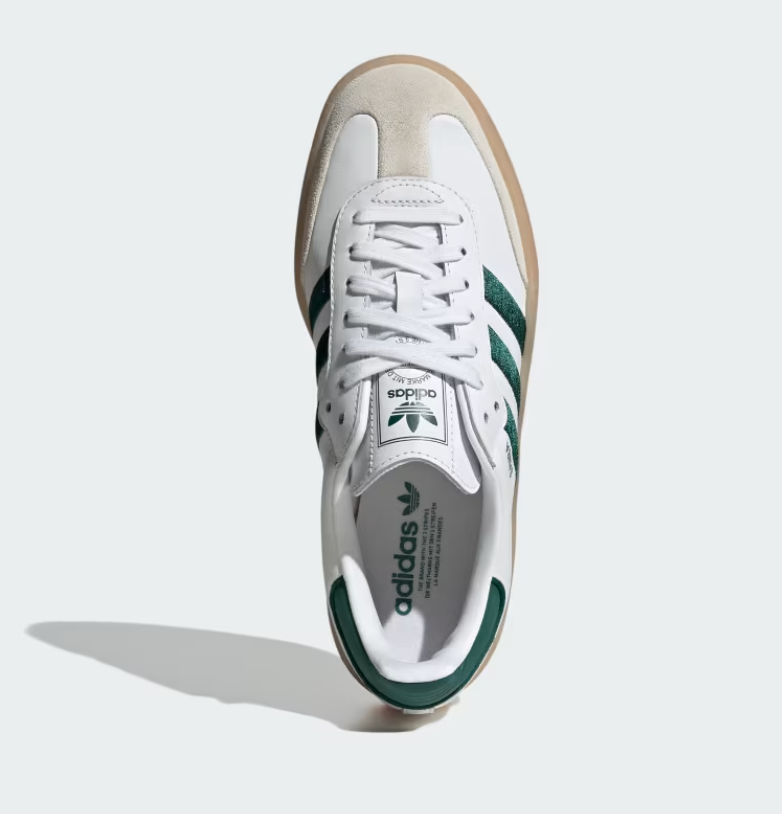 Women's Adidas Sambae (Cloud White / Collegiate Green / Cloud White)