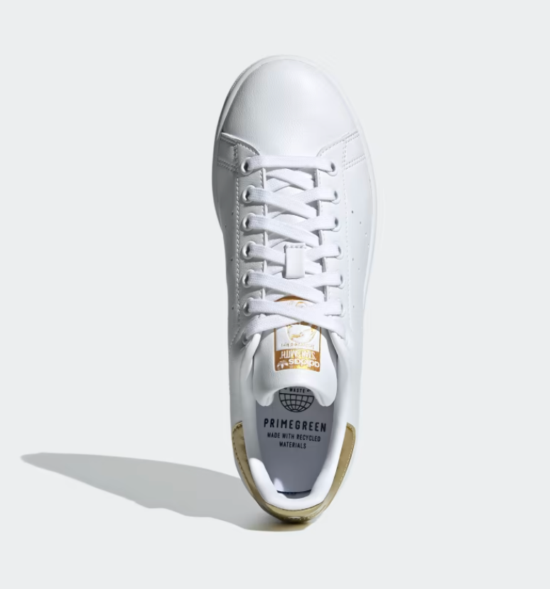 Women s Adidas Stan Smith Cloud White Cloud White Gold Metallic Centre