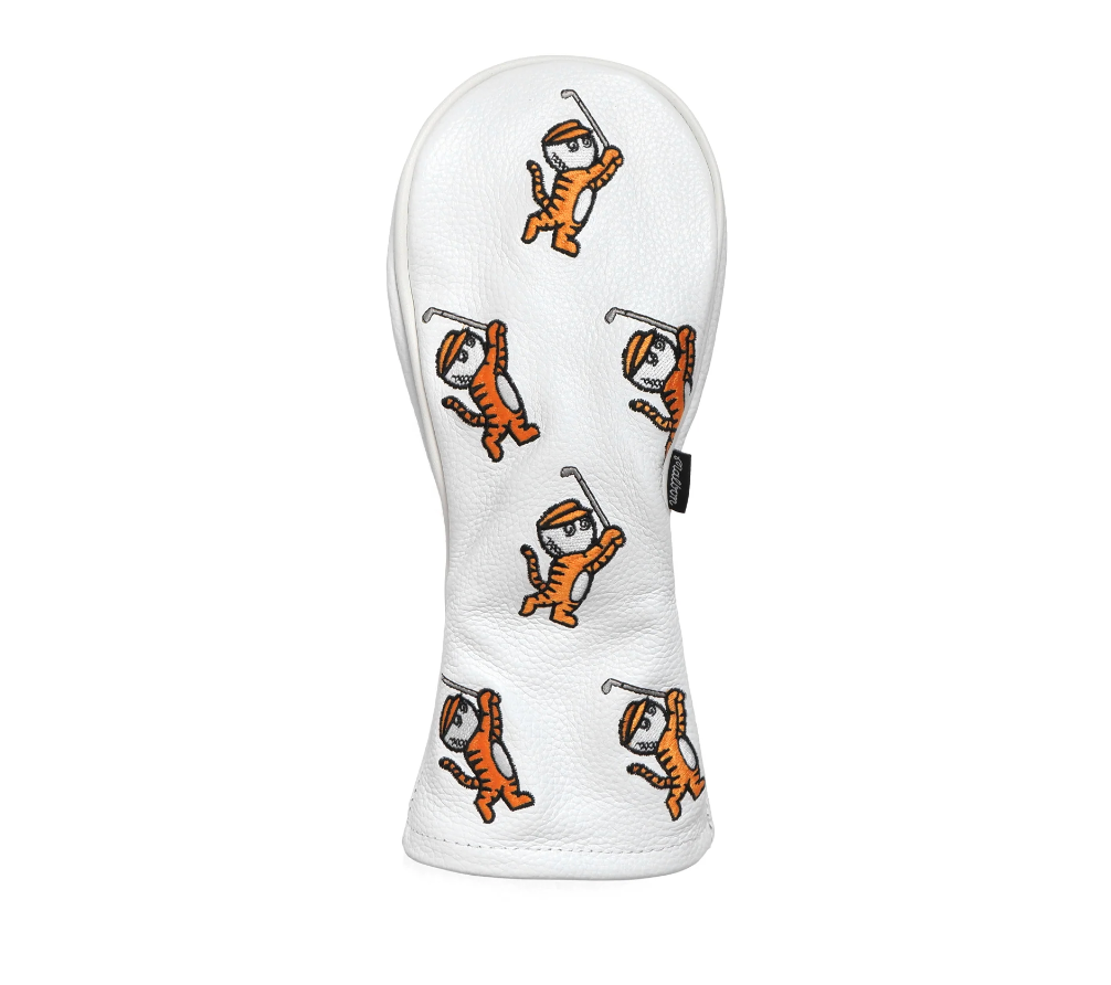 Malbon Golf Tiger Buckets Wood Cover (White)