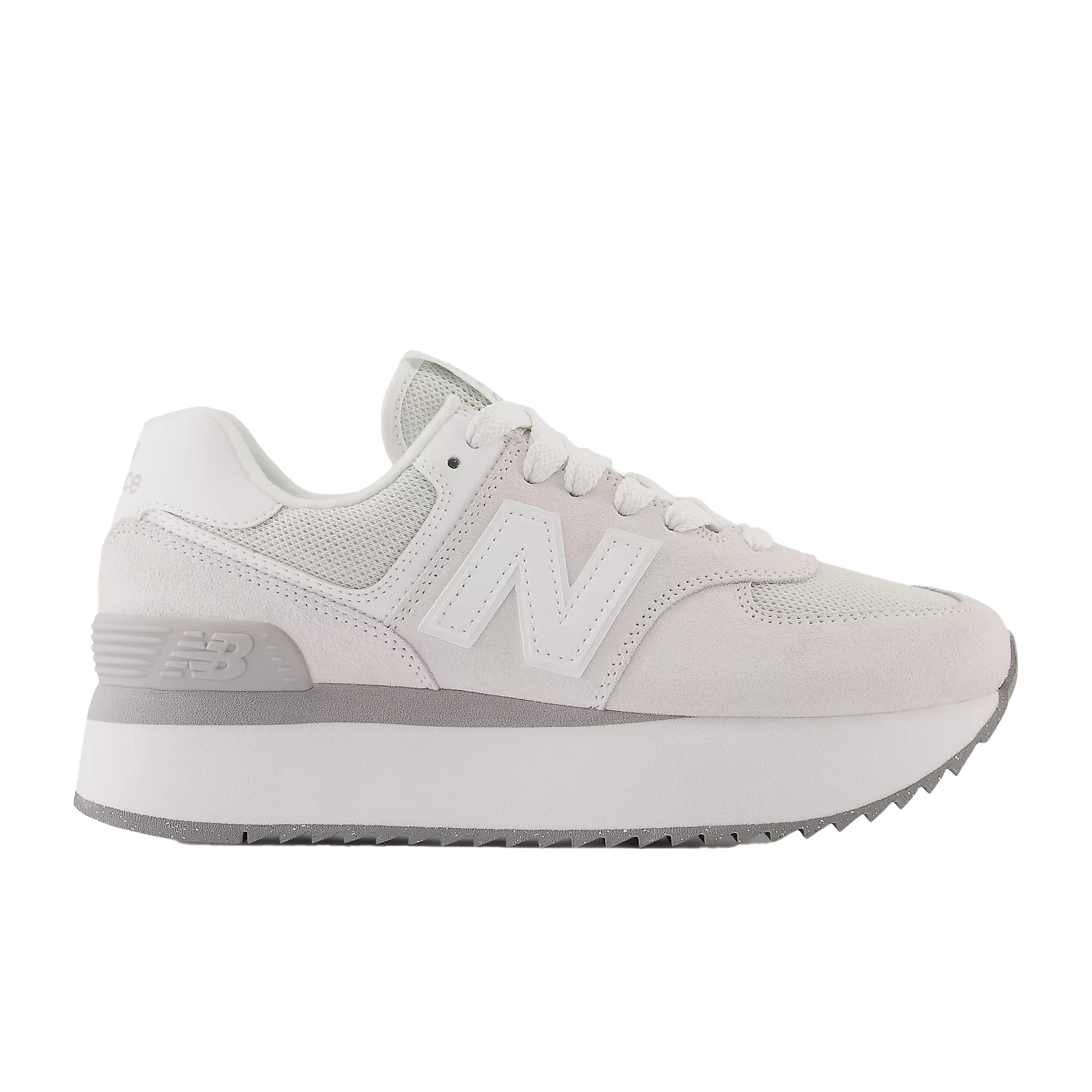 New Balance Women's 574+ (Rain Cloud/White)