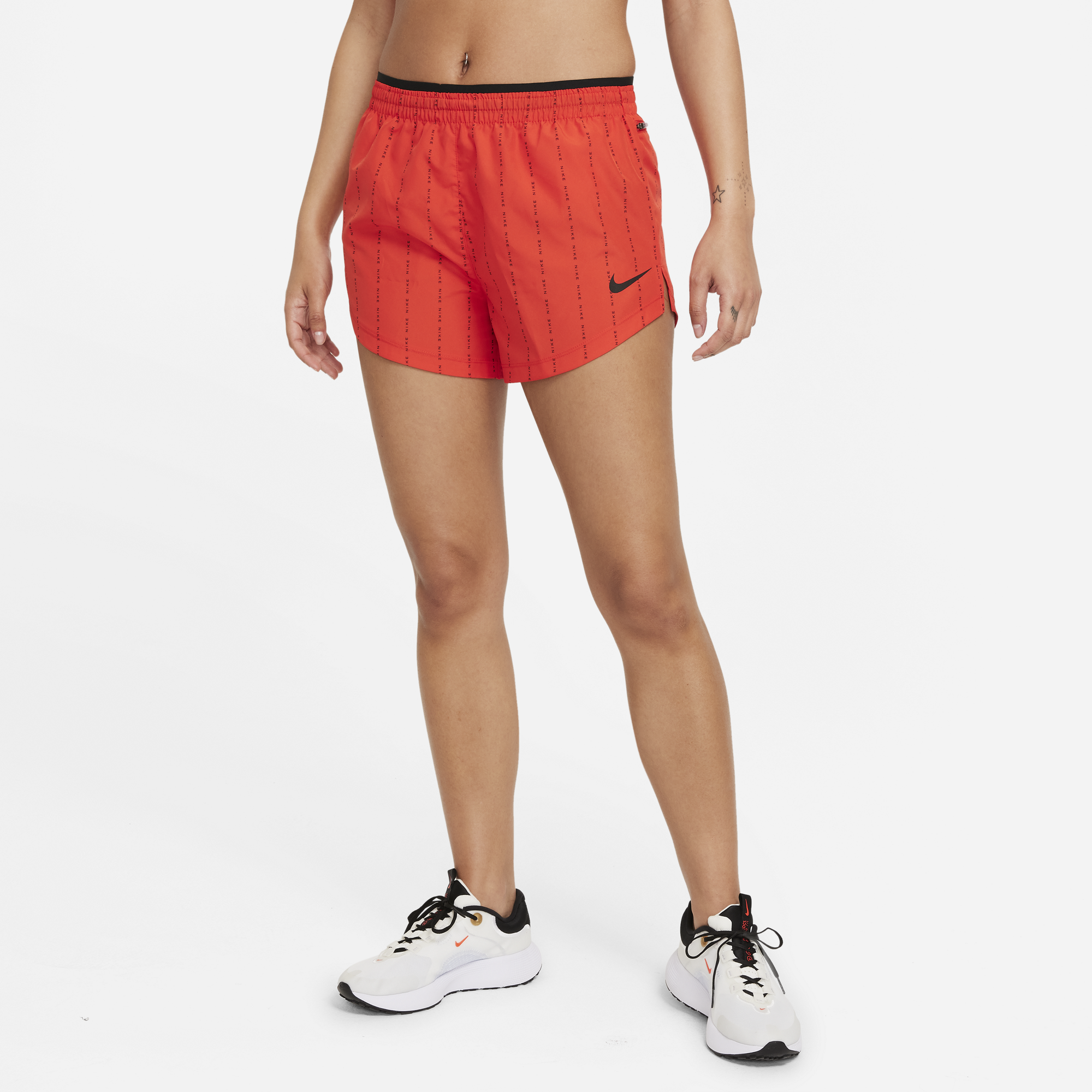 Nike Women's Dri-Fit Tempo Luxe Icon Clash Shorts (Chile Red