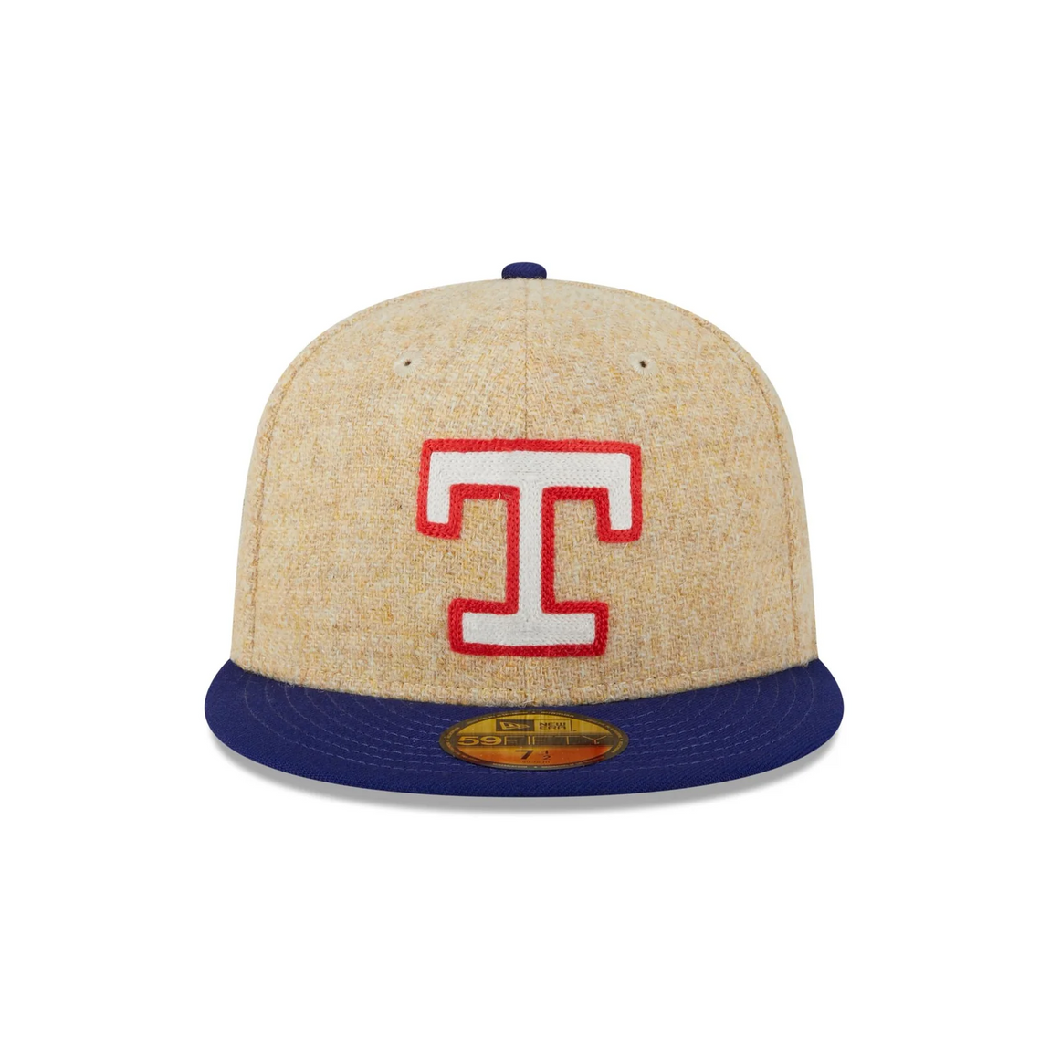 New Era 59FIFTY Texas Rangers Harris Tweed Fitted Hat (Khaki/Red-Blue) –  Centre