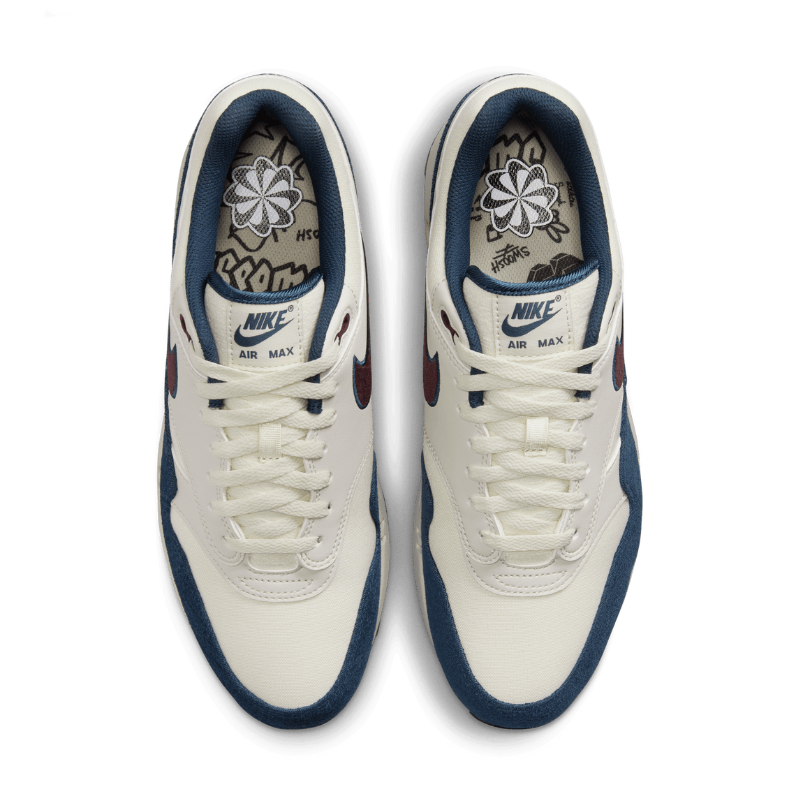 Nike Air Max 1 (Coconut Milk/Burgundy Crush-Armory Navy) - Nike Air Max 1 (Coconut Milk/Burgundy Crush-Armory Navy) - 