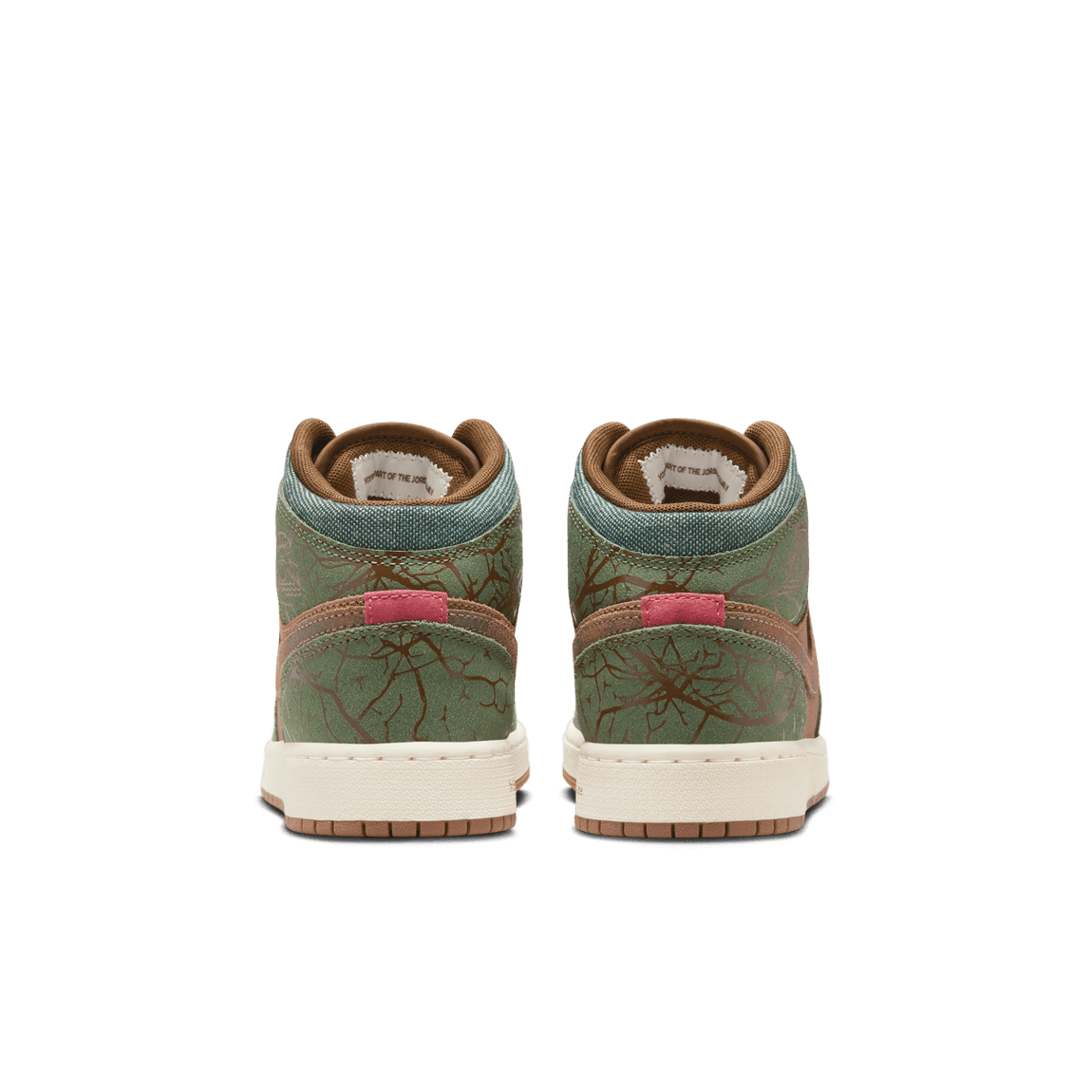 Air Jordan 1 Mid Sneaker School GS (Archaeo Brown/Light Olive-Treeline) - Air Jordan 1 Mid Sneaker School GS (Archaeo Brown/Light Olive-Treeline) - 