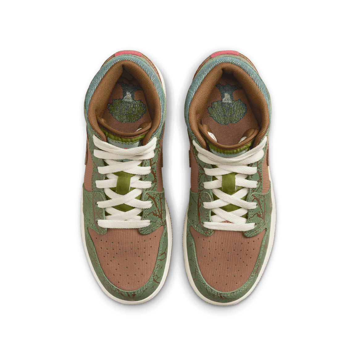 Air Jordan 1 Mid Sneaker School GS (Archaeo Brown/Light Olive-Treeline) - Air Jordan 1 Mid Sneaker School GS (Archaeo Brown/Light Olive-Treeline) - 