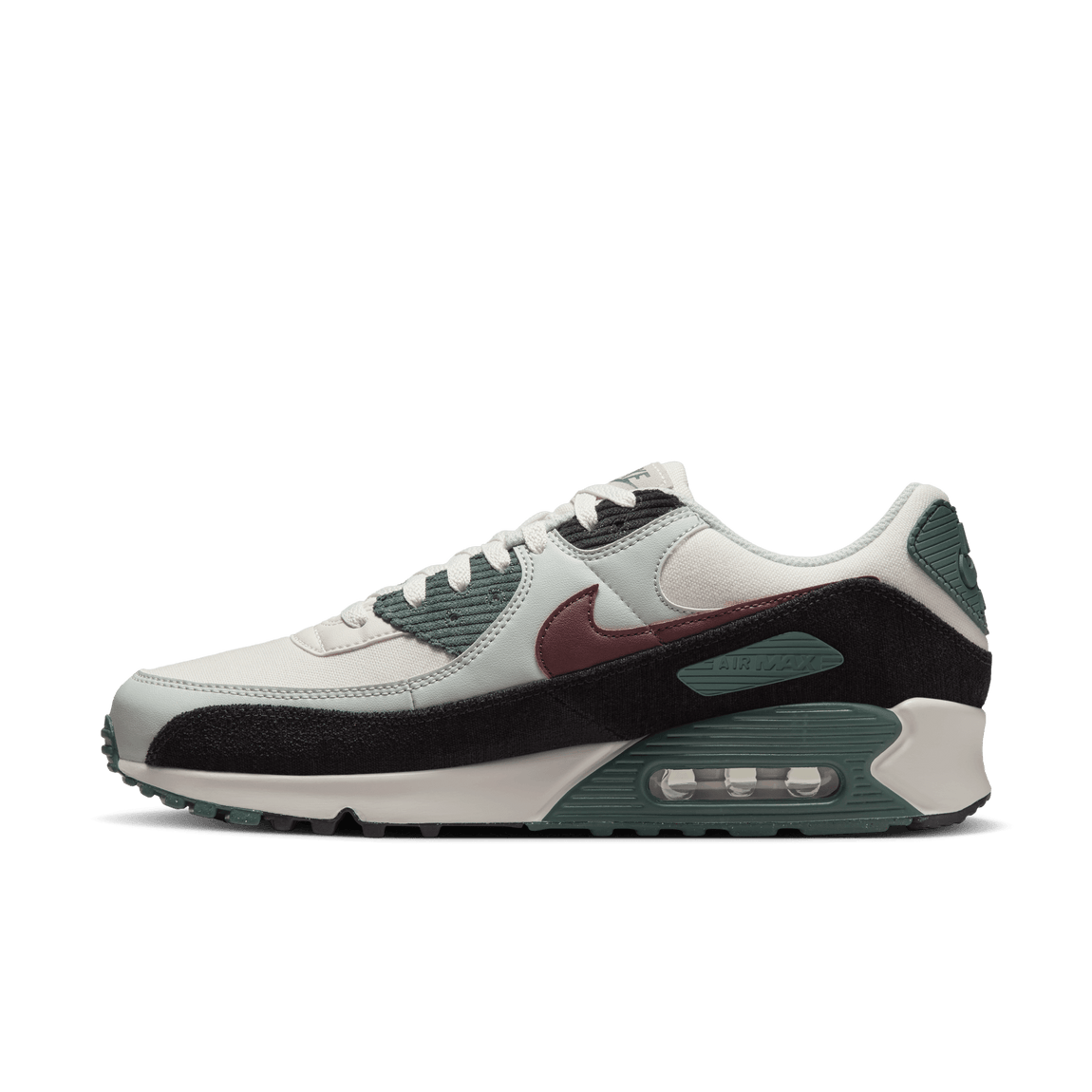 Nike Air Max 90 Premium Phantom Burgundy Crush Vintage Green Centre