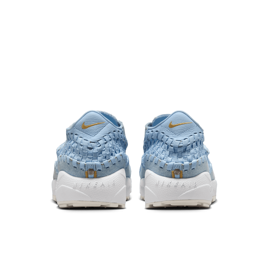 Women's Nike Air Footscape (Denim/Wheat Gold-Ice Blue-White) - Women's Nike Air Footscape (Denim/Wheat Gold-Ice Blue-White) - 