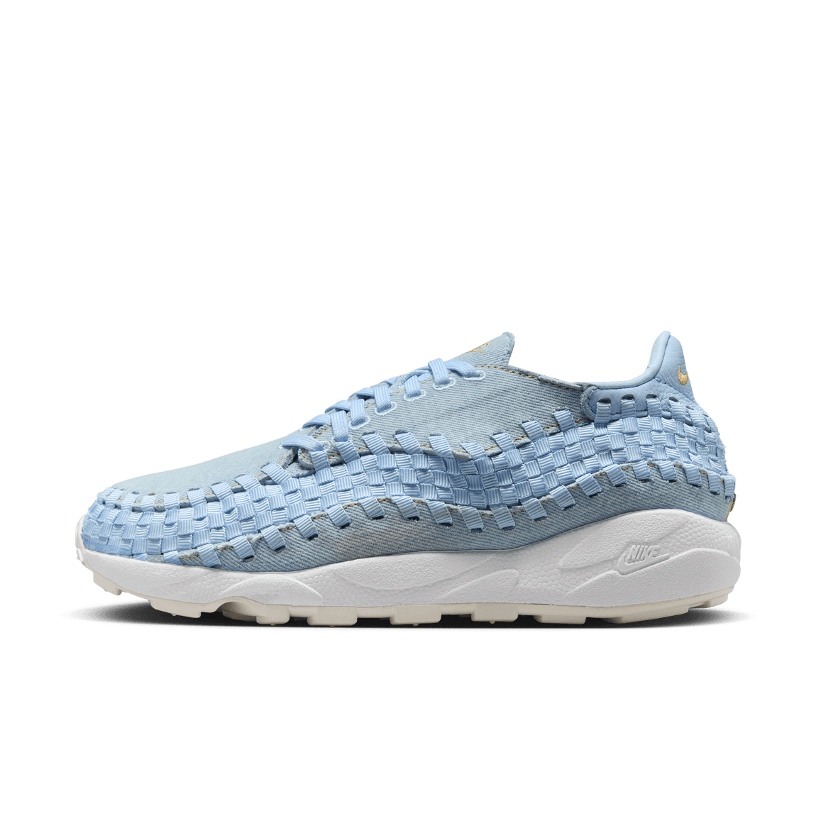 Women's Nike Air Footscape (Denim/Wheat Gold-Ice Blue-White) - Women's Nike Air Footscape (Denim/Wheat Gold-Ice Blue-White) - 