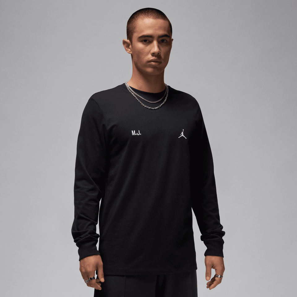 Jordan Long-Sleeve Top (Black/White/White) - In-Stock