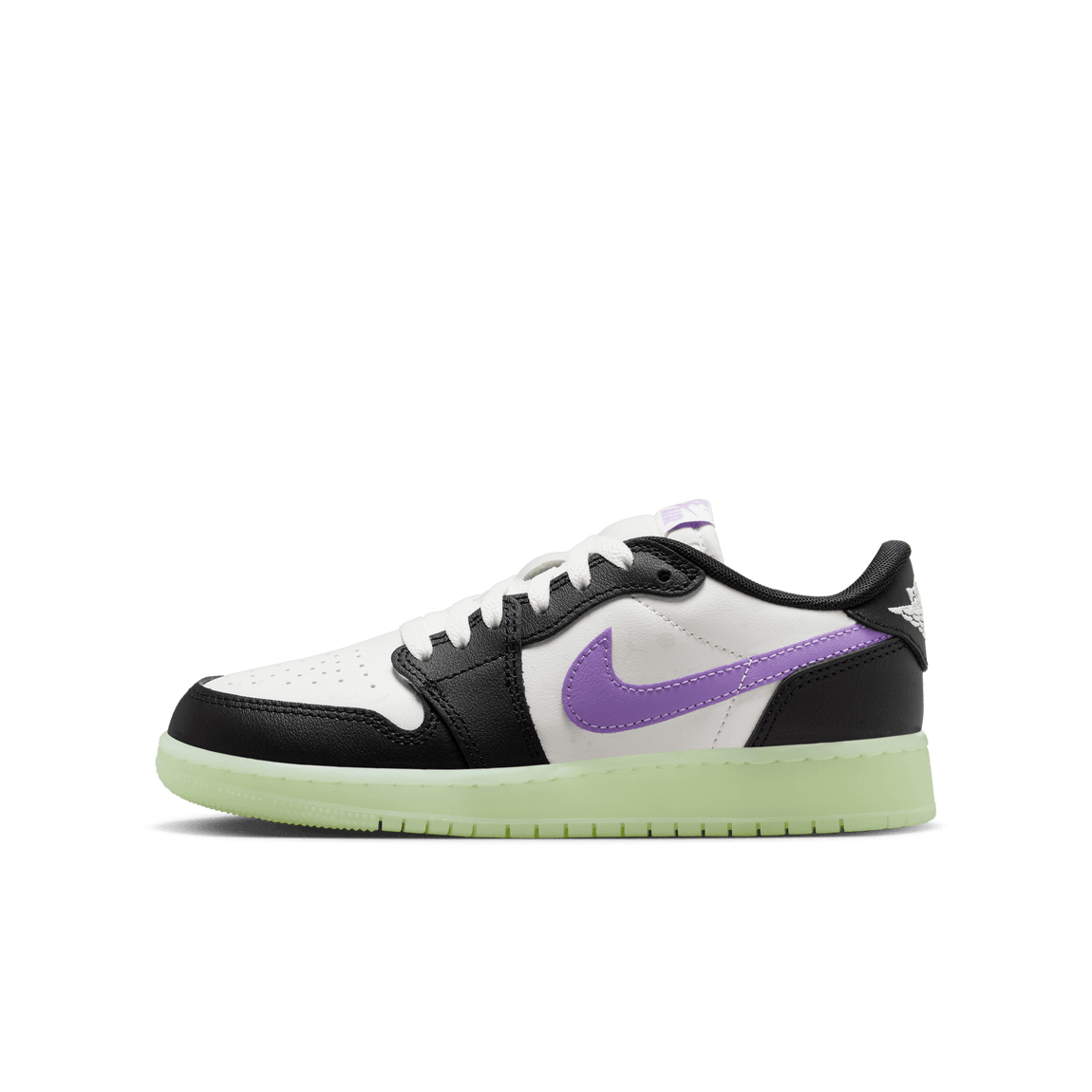 Air Jordan 1 Retro Low GS (Black/Black Raspberry-Volt Tint) 9/24 - Air Jordan 1 Retro Low GS (Black/Black Raspberry-Volt Tint) 9/24 - 