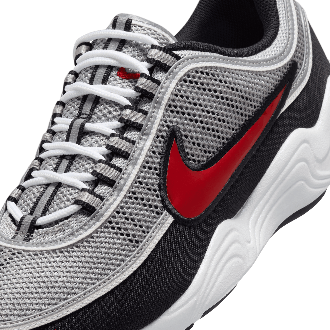 Nike Air Zoom Spiridon SP (Metallic Silver/Sport Red-Black-White) - Nike Air Zoom Spiridon SP (Metallic Silver/Sport Red-Black-White) - 