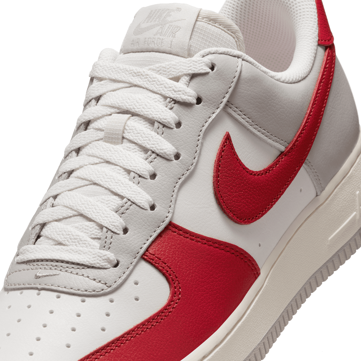 Nike Air Force 1 '07 LV8 (Lt Iron Ore/Gym Red-Pale Ivory-Phantom) - Nike Air Force 1 '07 LV8 (Lt Iron Ore/Gym Red-Pale Ivory-Phantom) - 