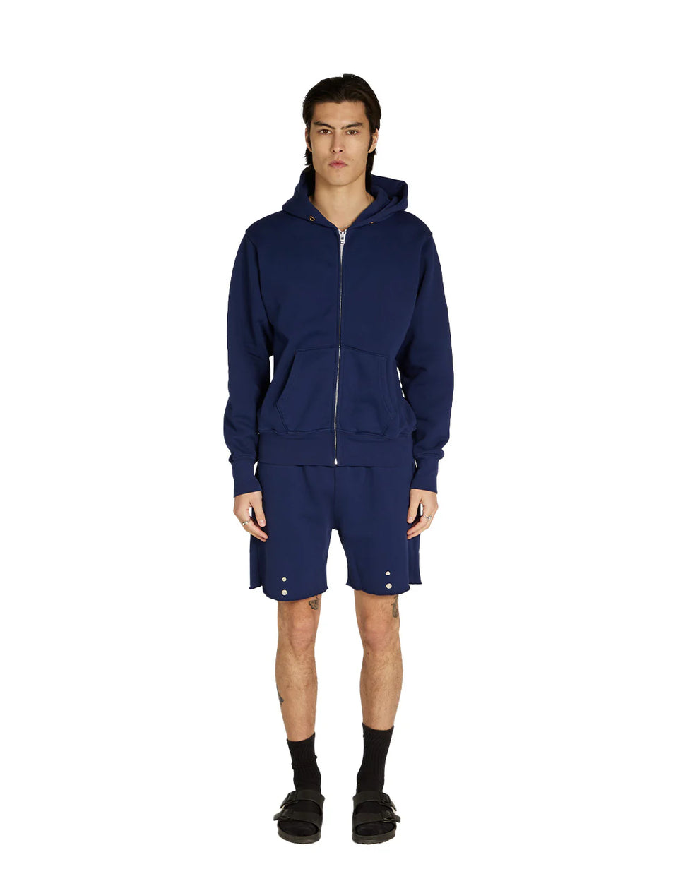 Les Tien Heavyweight Zip Hoodie (Lapis) - In-Stock