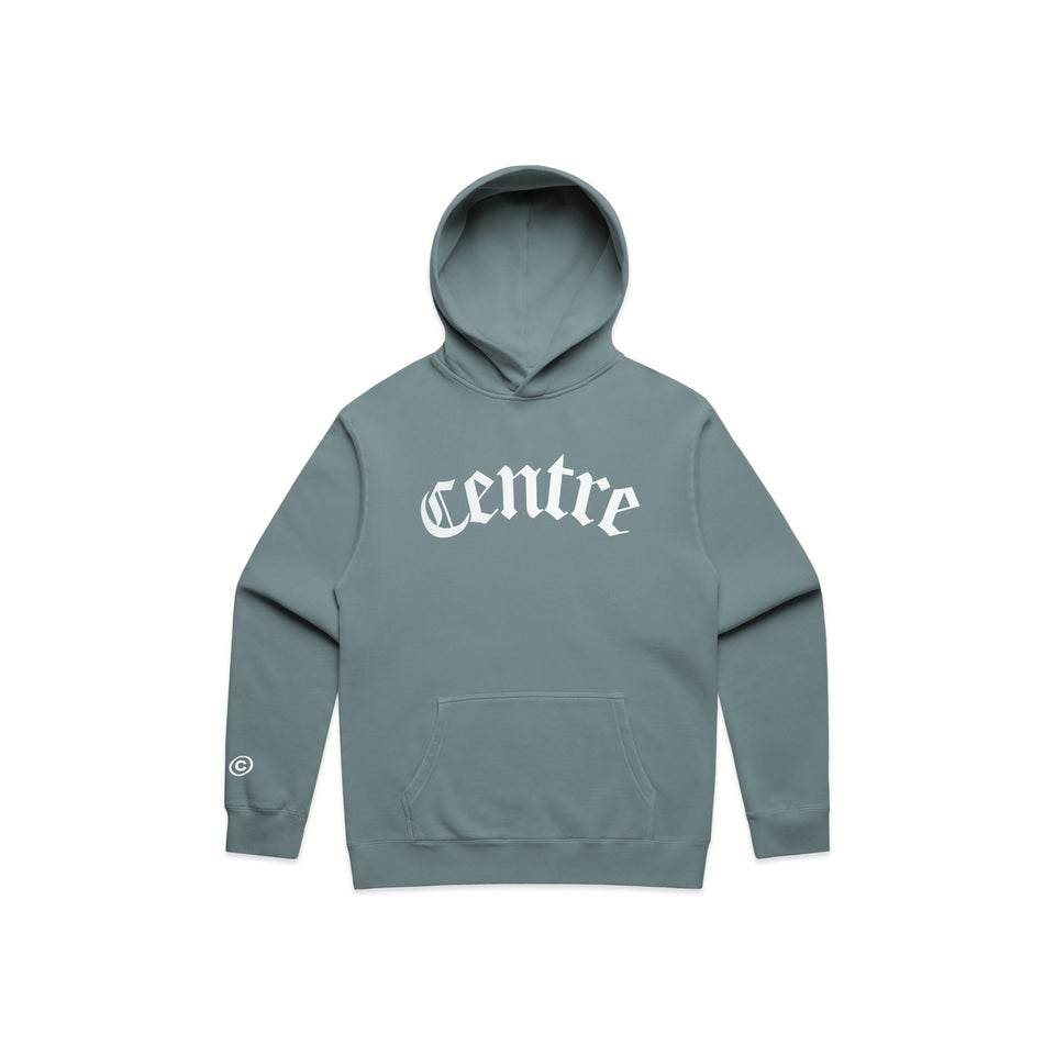 Centre Blackletter Hoodie (Blue Magic) - In-Stock