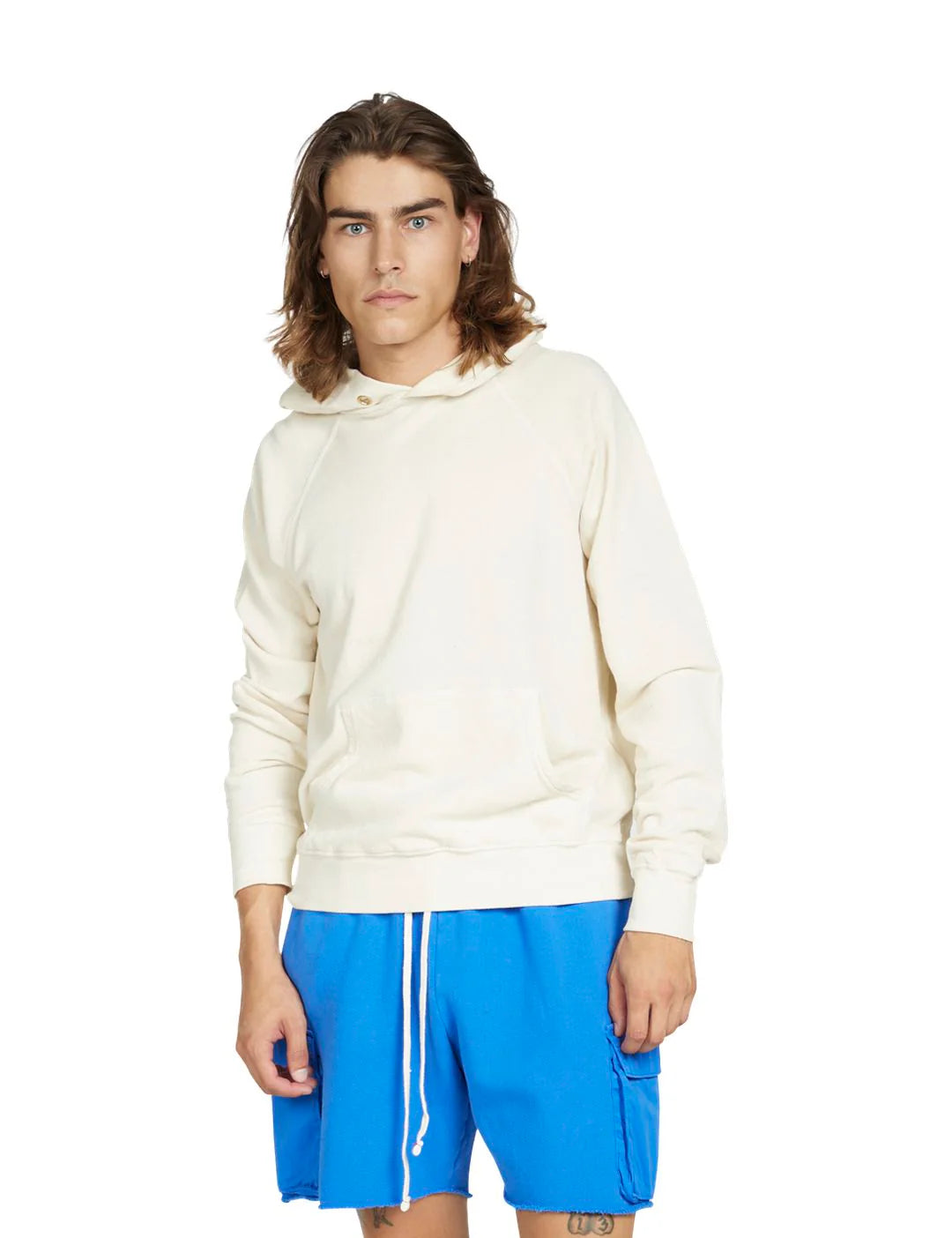 Les Tien French Terry Raglan Hoodie (Ivory) - Les Tien French Terry Raglan Hoodie (Ivory) - 