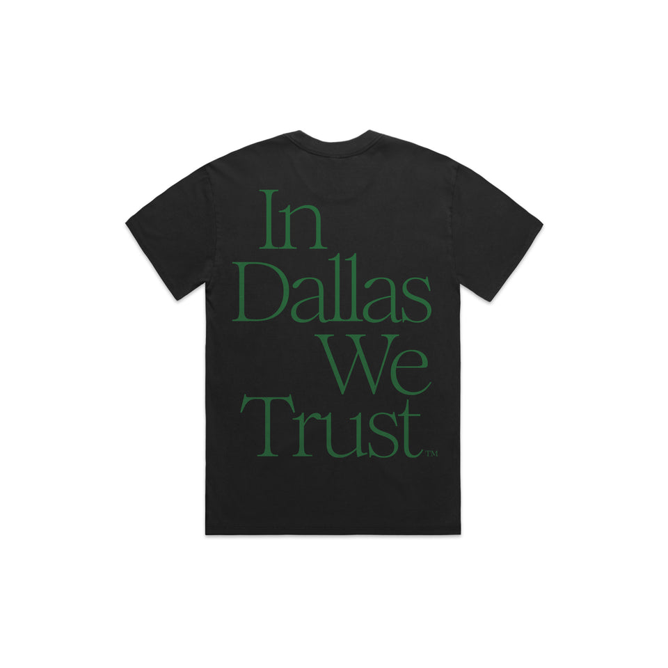 Centre Dallas Trust Serif Limited Edition Tee - Preorder (Faded Black/Green) - Men