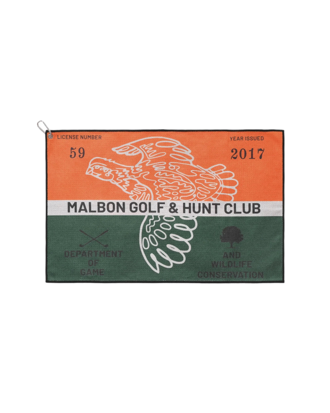 Malbon Golf Fudd Buckets Golf Towel (Orange) - Malbon Golf Fudd Buckets Golf Towel (Orange) - 