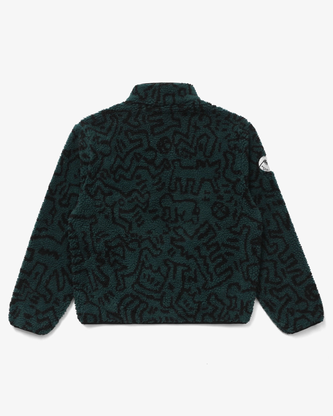 Malbon Golf X Keith Haring Sherpa Hoodie (Green) - Malbon Golf X Keith Haring Sherpa Hoodie (Green) - 