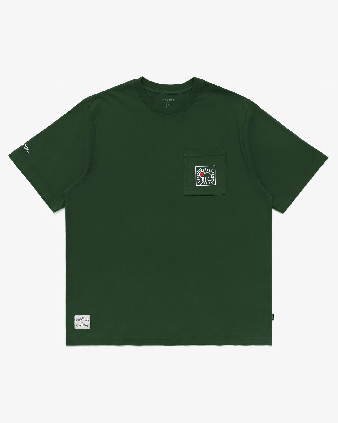 Malbon Golf X Keith Haring Pocket Tee (Green) - Malbon Golf X Keith Haring Pocket Tee (Green) - 