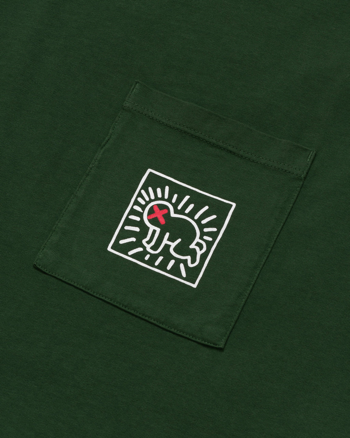 Malbon Golf X Keith Haring Pocket Tee (Green) - Malbon Golf X Keith Haring Pocket Tee (Green) - 