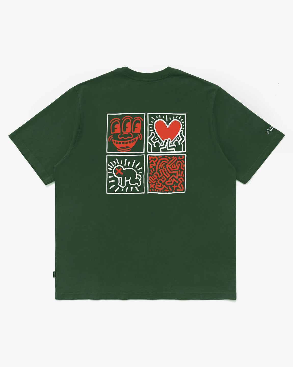 Malbon Golf X Keith Haring Pocket Tee (Green) - Malbon Golf X Keith Haring Pocket Tee (Green) - 