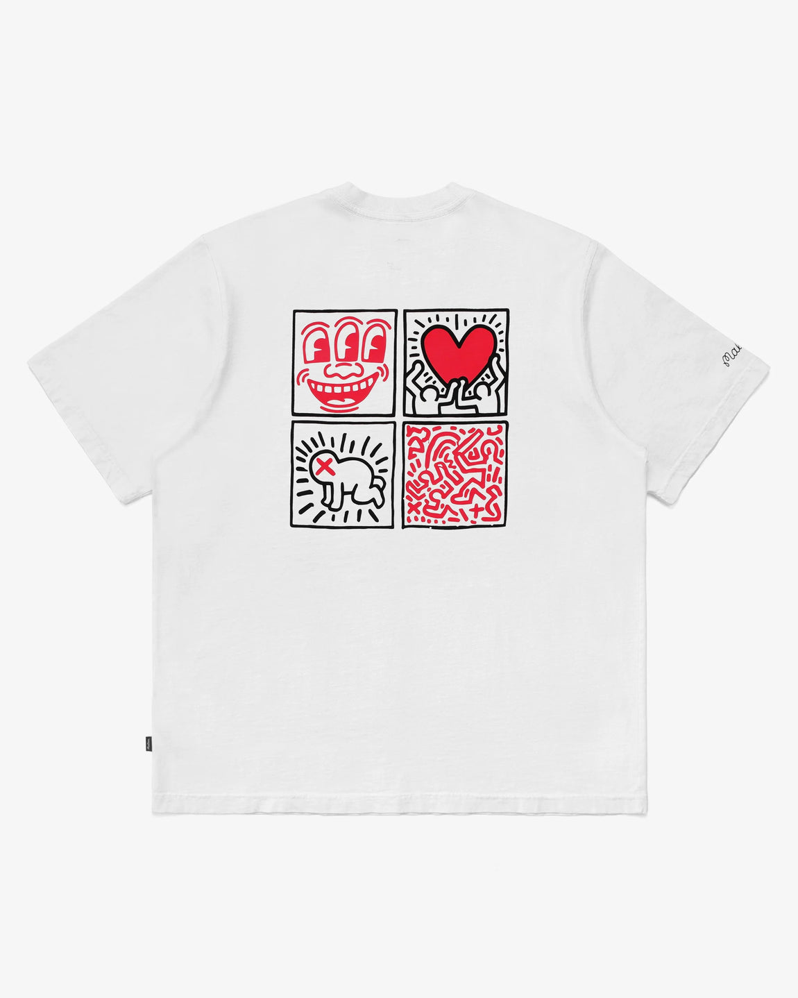 Malbon Golf X Keith Haring Pocket Tee (White) - Malbon Golf X Keith Haring Pocket Tee (White) - 