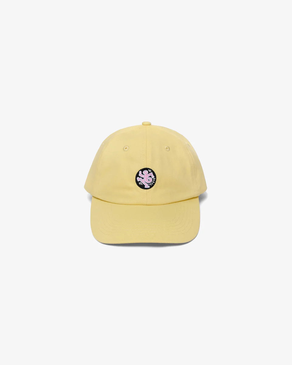 Malbon Golf X Keith Haring Dad Hat (Pale Yellow) - Malbon Golf X Keith Haring Dad Hat (Pale Yellow) - 