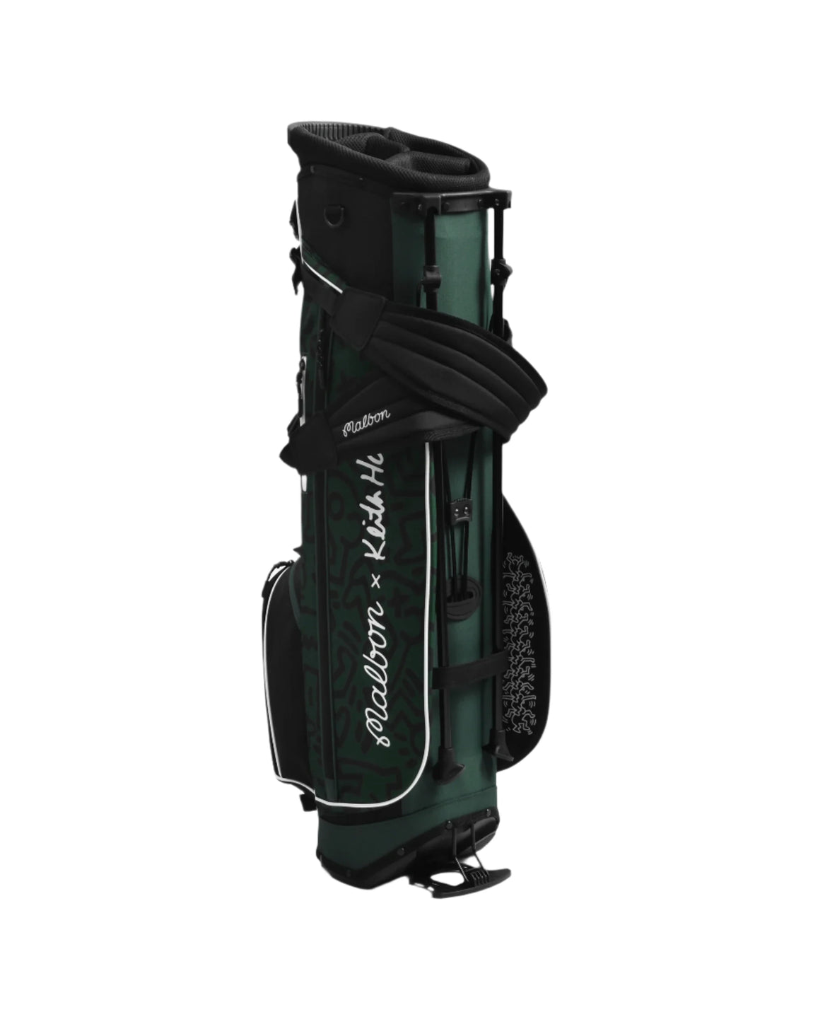 Malbon Golf x Keith Haring Performance Golf Bag (Black/Green) - Malbon Golf x Keith Haring Performance Golf Bag (Black/Green) - 