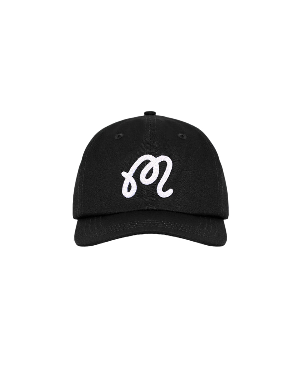 Malbon Golf M Script Chainstitch Painters Hat (Black) - In-Stock