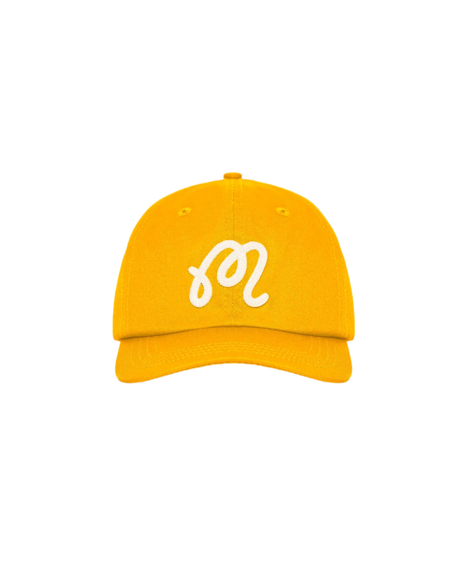 Malbon Golf M Script Chainstitch Painters Hat (Gold) - In-Stock