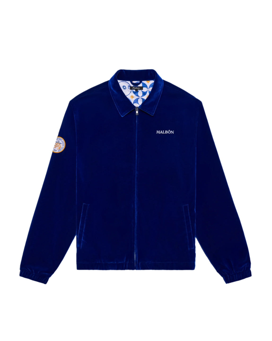 Malbon Golf Monte Carlo Jacquard Jacket (Blue) - Malbon Golf Monte Carlo Jacquard Jacket (Blue) - 