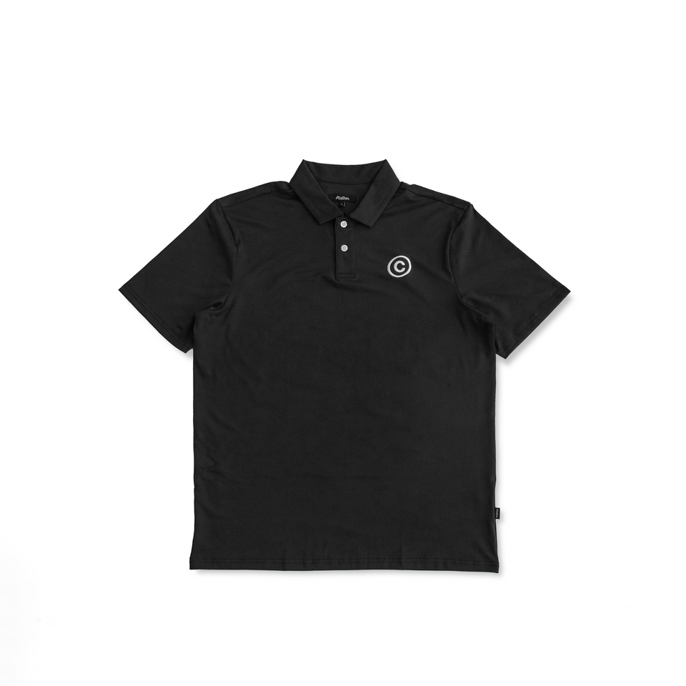 Centre X Malbon Golf Evergreen Performance Pique Polo (Black) - In-Stock