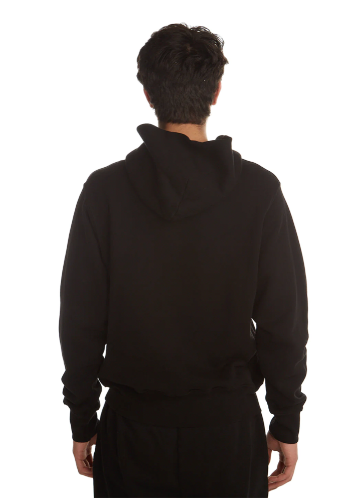 Les Tien Cropped Zip Hoodie (Jet Black) - Les Tien Cropped Zip Hoodie (Jet Black) - 