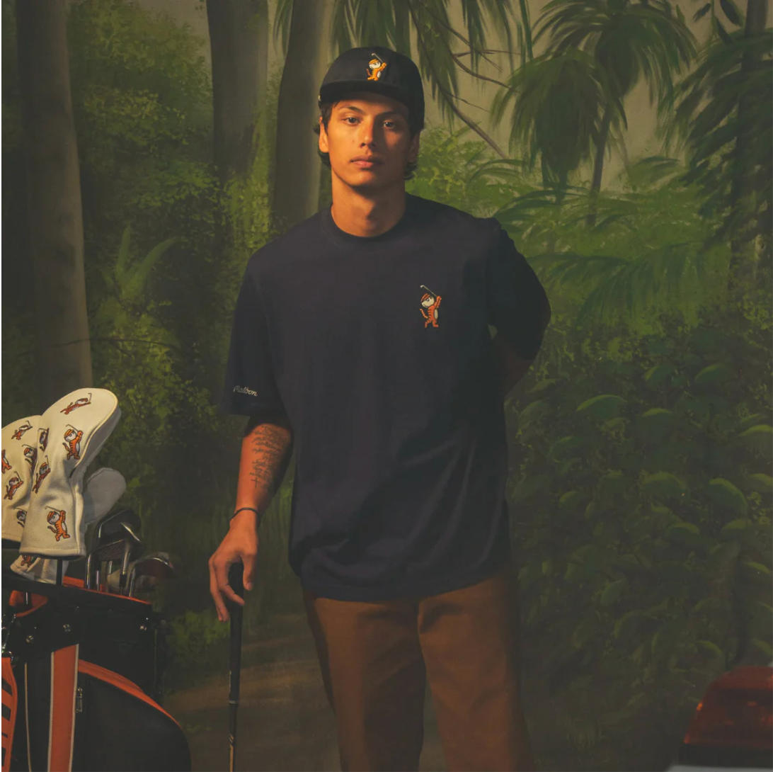 Malbon Golf Tiger Buckets T-Shirt (Navy) - Malbon Golf Tiger Buckets T-Shirt (Navy) - 