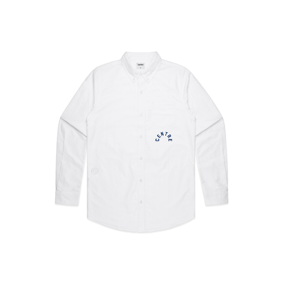 Centre Workwear Oxford Button Up (White) - In-Stock