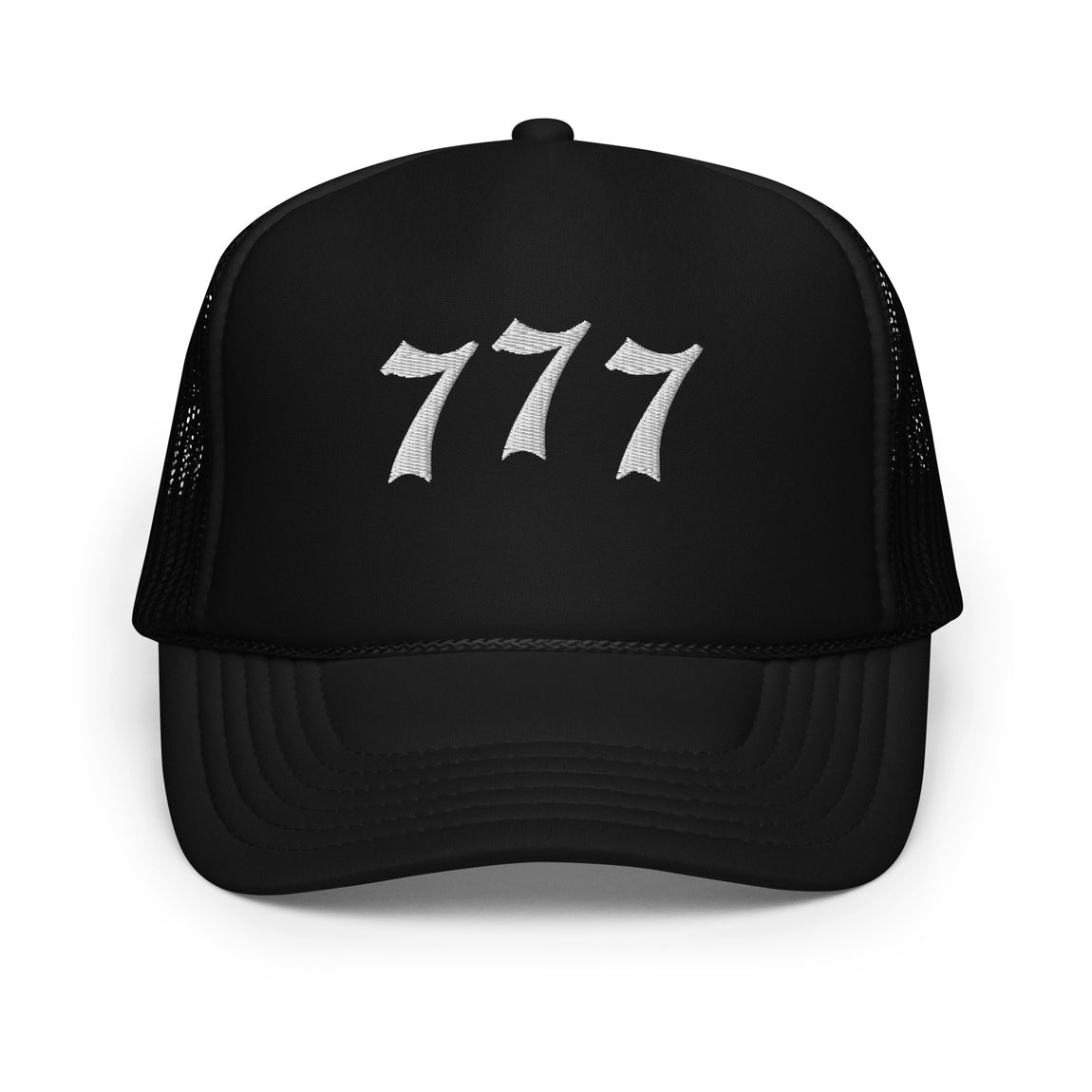 777 Angel Number Trucker Hat (Black) - 777 Angel Number Trucker Hat (Black) - 