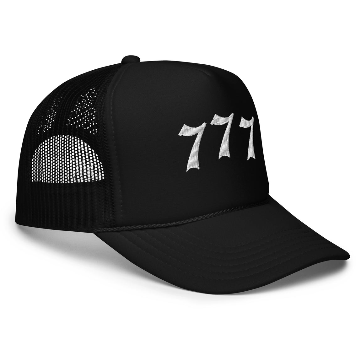 777 Angel Number Trucker Hat (Black) - 777 Angel Number Trucker Hat (Black) - 