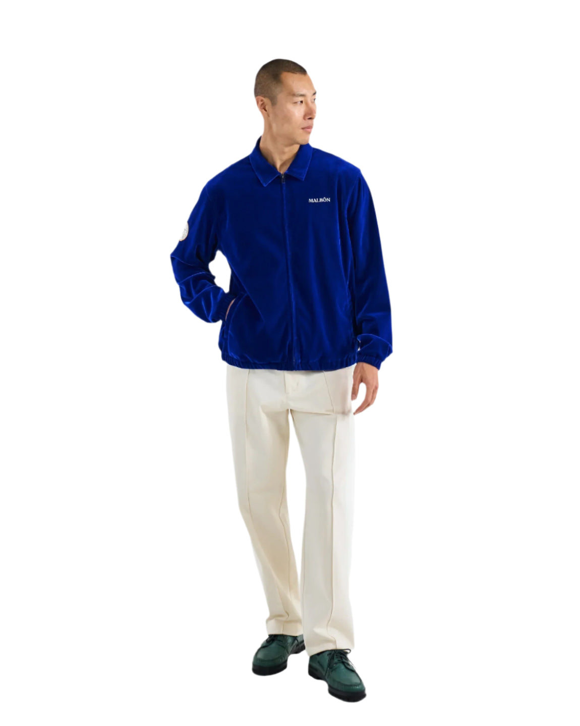 Malbon Golf Monte Carlo Jacquard Jacket (Blue) - Malbon Golf Monte Carlo Jacquard Jacket (Blue) - 