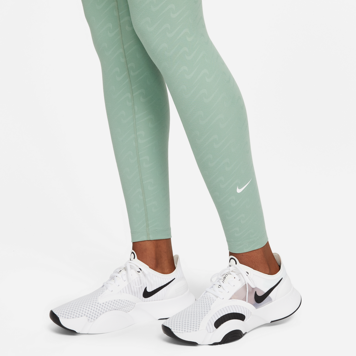 Nike Women's Dri-Fit One Clash Tights (Jade Smoke/Sail) – Centre